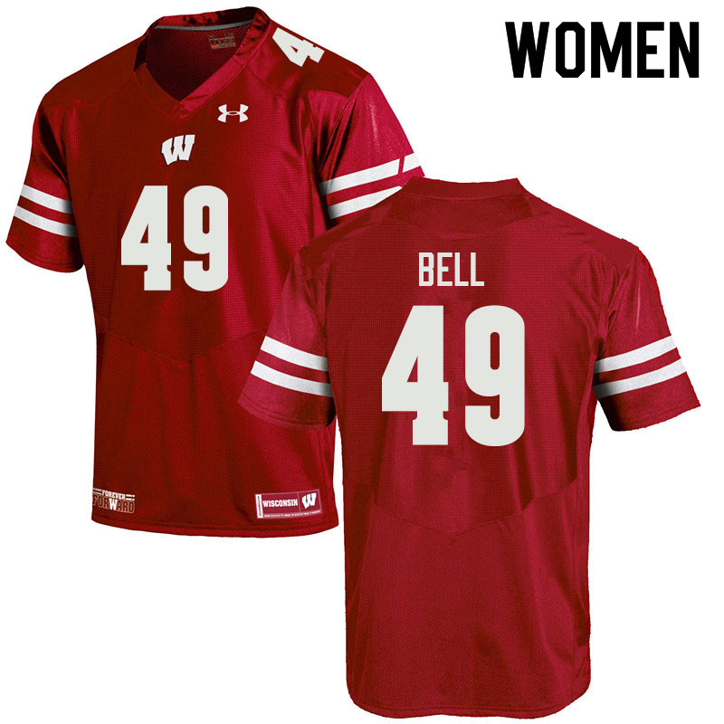 Women #49 Christian Bell Wisconsin Badgers College Football Jerseys Sale-Red - Click Image to Close